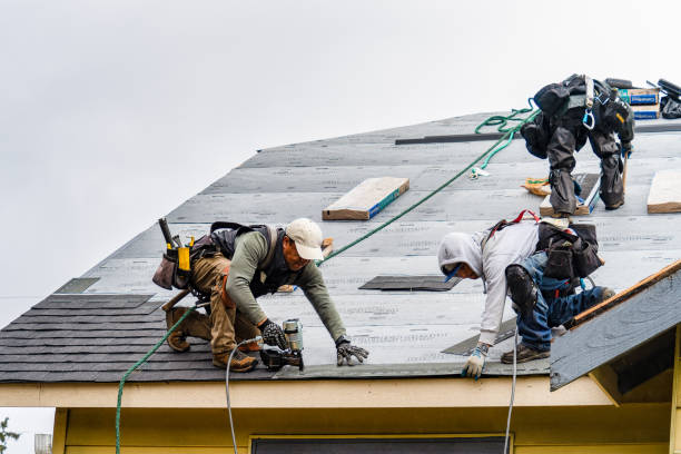 Professional Storm Damage Roof Repair technician working in Jericho, VT